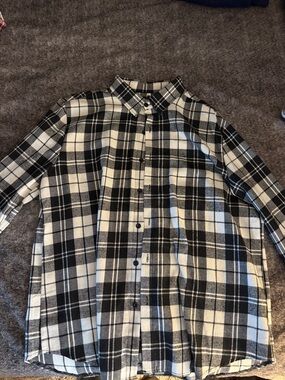 High Quality Black and White Flannel